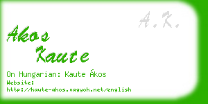 akos kaute business card